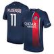 "Paris Saint-Germain Nike Home Stadium Shirt 2023-24 with M.Asensio 11 printing"