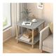 BIENKA End Table Square Side Table Sofa Table Wood Coffee Table With Storage Shelf For Living Room, Bed Room Easy Assembly (Color : Grey)