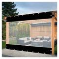 Clear Pergola Curtains Waterproof PVC Pergola Side Panels Outdoor with Eyelets 0.5mm Heavy Duty Tarpaulin for Gazebo, Porch, Customizable (Color : Black, Size : 1.8x1.8m)