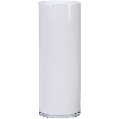 Tischvase CREATIV HOME "Blumenvase aus Glas", weiß, H:40cm Ø:15cm, Glas, Vasen, zylindrische Form, Höhe ca. 40 cm Image