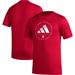 Men's adidas Crimson Indiana Hoosiers Stripe Up AEROREADY Pregame T-Shirt