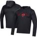 Men's Under Armour Black Wisconsin Badgers 2023 Sideline Tech Hooded Raglan Long Sleeve T-Shirt