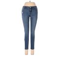 Simply Vera Vera Wang Jeans - Mid/Reg Rise Skinny Leg Denim: Blue Bottoms - Women's Size 4 Petite - Medium Wash