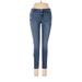 Simply Vera Vera Wang Jeans - Mid/Reg Rise Skinny Leg Denim: Blue Bottoms - Women's Size 4 Petite - Medium Wash