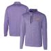 Men's Cutter & Buck Purple LSU Tigers Alumni Logo Stealth Heathered Quarter-Zip Pullover Top