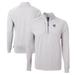 Men's Cutter & Buck Heather Gray North Carolina Tar Heels Alumni Logo Adapt Eco Knit Heathered Recycled Quarter-Zip Pullover Top