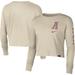 Women's Nike Cream Alabama Crimson Tide Varsity Letter Long Sleeve Crop Top