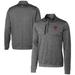 Men's Cutter & Buck Gray Texas A&M Aggies Alumni Logo Stealth Heathered Quarter-Zip Pullover Top