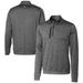 Men's Cutter & Buck Gray Georgia Bulldogs Alumni Logo Stealth Heathered Quarter-Zip Pullover Top