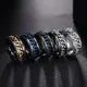 Drehen Rotierenden Angst Zappeln Ring Für Männer Homme Titan Edelstahl Kette Spinner Finger Ring