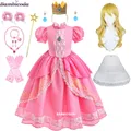 2023 Pfirsich Prinzessin Kleid für Mädchen Cosplay Kostüm Kinder Bühne Performace Outfits Kinder