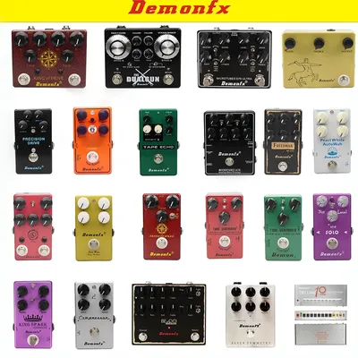 NEUES Demonfx Hochwertiges Gitarren-Bass-Effektpedal Overdrive Distortion Kompressor Delay Chorus AutoWah Pedal