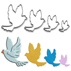 Cartoon fliegende Tiere Friedens taube Plastik formen Keks kuchen dekorieren Gebäck Fondant Aus