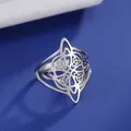 Cooltime triqueta Hexen knoten ringe für Frauen Männer Edelstahl Trinity Celtic Knot Amulett Ring