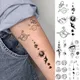 Wasser Transfer Wasserdichte Temporäre Tattoo Aufkleber Astronaut Erde Sterne Mond Flash Tatto Frau