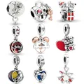 Fit original Pandora Armbänder & Armreif Charms Disney Mickey Mouse Double Dangle Charm Anhänger