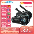 Fodsports FX8 Air 2 Fahrer Intercom Motorrad Helm Headset Bluetooth 5 0 Moto FM Wasserdicht Headset