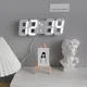 3D LED Digital Uhr Wand Decor Glowing Nacht Modus 3 Alarme Elektronische Tisch Uhr 12/24H Wanduhr