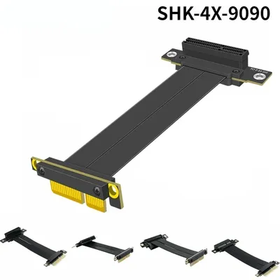 PCI-E Riser PCIE 4X Kabel PCI Express Riser Karte PCIe X4 Flaches Verlängerungskabel Motherboard Image