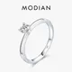 Modian Sterling Silber 10 Herzen klar cz simuliert Diamant einfache Eheringe Ring für Frauen Aussage