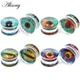 Alisouy 2 stücke Transparent Runde Acryl Augapfel Ohr Messgeräte Tunnels Plugs Flesh Keil Expander