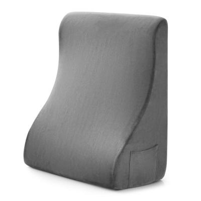 Costway Bed Wedge Pillow with Tablet Pillow Stand and Side Pockets-Gray