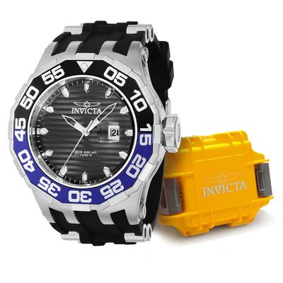 Invicta Specialty Men's Gift Set - 51.5mm Black Steel with 1-Slot Dive Impact Watch Case - (38783-DC1YEL)