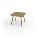 Vondom Pal Outdoor Side Table Wood/Plastic in Black/Brown | Wayfair 51026F-Beige