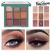 Fofosbeauty 9 Colors Eyeshadow Palette Long Lasting Multi Reflective Shimmer Matte Glitter Eye Shadow Makeup Pallet Orange Brown