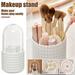 Paaisye Rotating Makeup Organiser Makeup Organiser With Lid Brush Holder Rotating Cosmetic Storage For Makeup Lipstick Brushes And Beauty Cosmetics