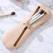 Makeup brush travel holder 2 Pcs Silicone Makeup Brush Holders Portable Travel Makeup Brush Bags Makeup Brush Organisers for Eyeshadow Eyebrow Brush