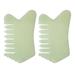 2pcs Natural Jade Hair Combs Portable Massage Combs Home Facial Massagers