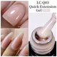 LILYCUTE 7ML Quick Extension Nail Gel Vernis Semi Permanent Acrylic Crystal White Clear Nude Gel