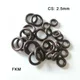 10pcs FKM Seal Ring Gasket CS 2.5mm Fluorine Rubber Washer OD 7mm~50mm Abrasion Resistance Fuel