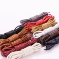 Round Waxed Shoelaces Leather Shoes Strings Boot Sport Shoe Laces Cord Shoelaces Black Brown Blue