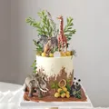 Safari Animals Cake Decor Simulation Elephant kangaroo Panda Wild One Jungle Safari Cake Topper