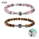 6mm Tiger Eye Beads Bracelets Personalized Photo Projection Bracelet Custom Picture Bracelet