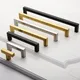 Square Handles for Cabinets and Drawers Dressing Table Stainless Steel Kitchen Pull Silver Black