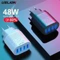 USLION 48W Quick Charge QC 3.0 USB Universal Mobile Phone Charger Wall Fast Charging Adapter For