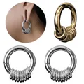 Vanku 2pcs Popular Round Ring Ear Hanger Weights For Stretched Earlobe Plugs Piercing Stainless