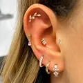 1PC Tragus Helix Piercing Earring for Women Helix Lobe Ear Cartilage Septum Piercing Zirconia Hoop