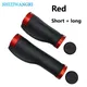 MTB Bicycle Grips Handlebar Short Long Bike Grips Anti-Skid Rubber Handle Cycling Mountain Bike Grip