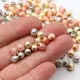 100Pcs/lot 6mm Silver Plated CCB Ball Beads Round Stripe Acrylic Spacer Beads for Jewelry Making