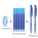 Erasable Pen Set 0.5mm Blue Black Color Ink Writing Gel Pens Refills Rods Washable Handle for School