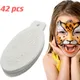 New White Face Painting Stencils Templates Professional Body Art Angel Rainbow Dots Scale Leopard