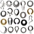 Alisouy 1PC Stainless Steel Scorpion Snake WaterDrop Moon Ear Weights Heavy Expander Stretcher Plugs