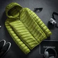 Winter Ultra Lightweight Down Jacket Men's Fashion Short Hooded Men Jacket Down Cotton Warm Clothing