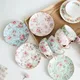 Bone China Coffee Cup Saucer Spoon Set Flower Tea Cups Set European Porcelain Cup and Saucer For