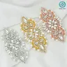 (1PC) Small rhinestones crystal Appliques patch iron on silver gold beaded applique for dress