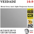 Veidadz Projector Screen 60-133 inch 16:9 Metal Grey Anti-light Portable Foldable Reflective Screen